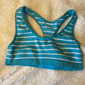 Blue and white So sports bra!